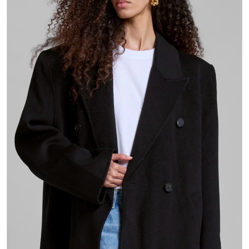 The Frankie Shop Black Double-Breasted Coat - Picture 3 of 9